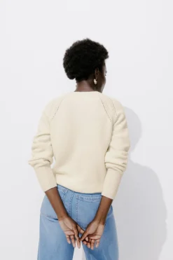 Promod Cardigan boutonné Femme - Ecru Online