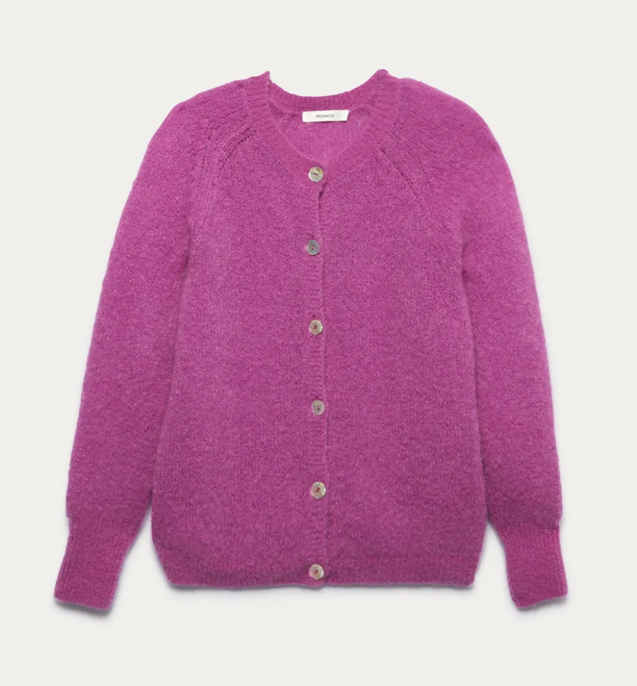 Promod Cardigan col rond PREMIUM - Rose Shop