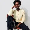 Promod Cardigan court pailleté Femme - Ecru Store