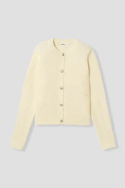 Promod Cardigan court pailleté Femme - Ecru Store