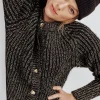 Promod Cardigan côtelé irisé Femme - Noir Flash Sale