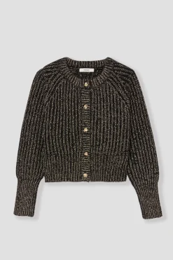 Promod Cardigan côtelé irisé Femme - Noir Flash Sale