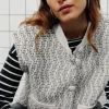 Promod Cardigan irisé sans manches - Gris Sale