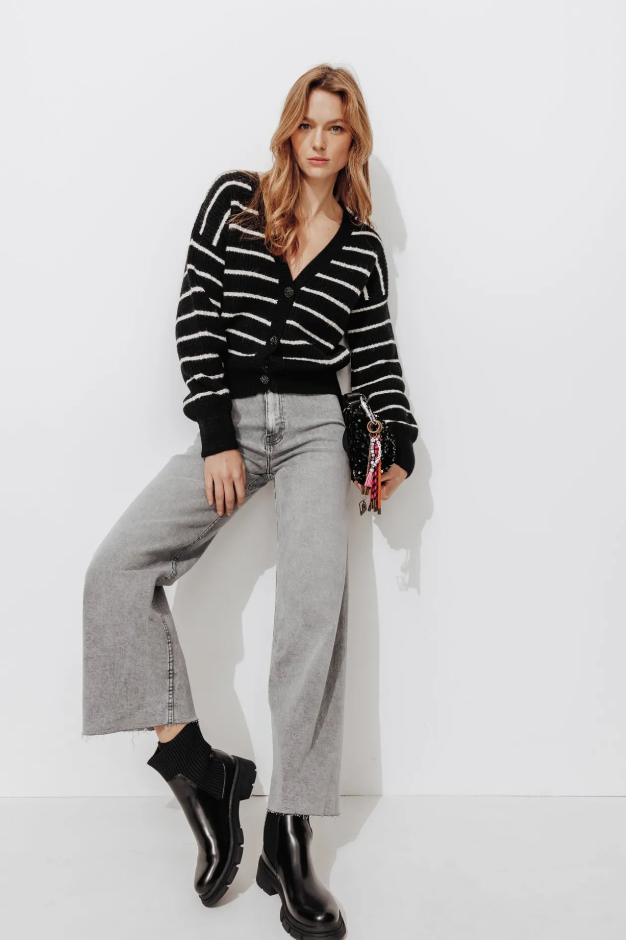 Promod Cardigan marinière Femme - Rayé Noir RayéNoir Sale