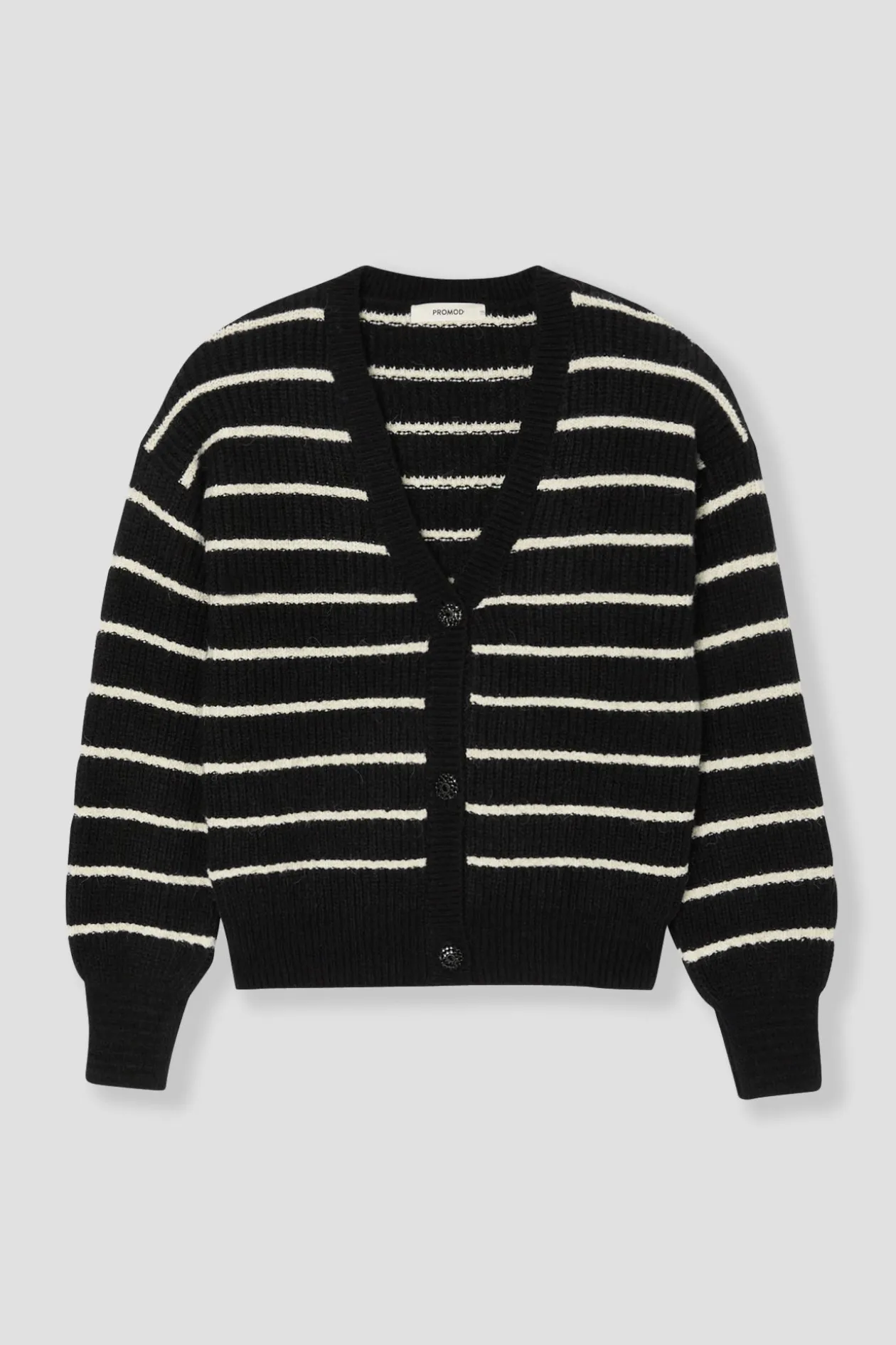 Promod Cardigan marinière Femme - Rayé Noir RayéNoir Sale