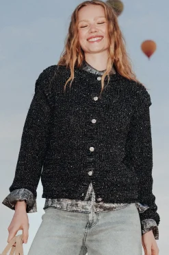 Promod Cardigan pailleté Femme - Noir Cheap