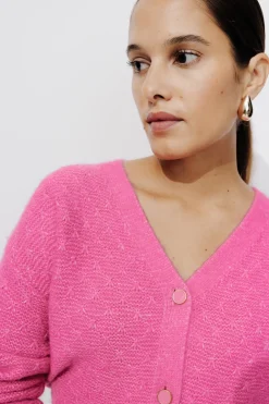 Promod Cardigan torsadé Femme - Rose Best