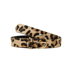 Promod Ceinture en cuir motif léopard - Imprimé multicolore Imprimémulticolore Clearance
