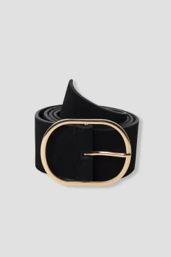 Promod Ceinture en cuir suédé Femme - Noir Online