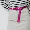 Promod Ceinture tressée dorée Femme - Rose fuchsia Rosefuchsia Shop