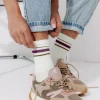 Promod Chaussettes rayées irisées - Imprimé écru Impriméécru Cheap