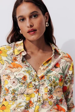 Promod Chemise à fleurs Femme - Imprimé écru Impriméécru Fashion