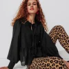 Promod Chemise à nouer Femme - Noir Hot