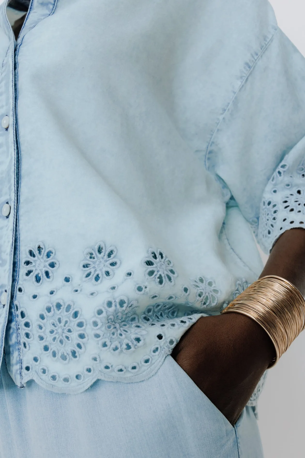 Promod Chemise broderie anglaise - Jean clair Jeanclair Online