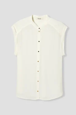 Promod Chemise col Mao Femme - Ecru Best Sale