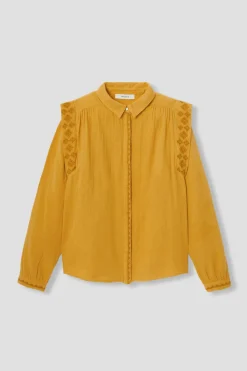Promod Chemise en gaze de coton Femme - Ocre Store