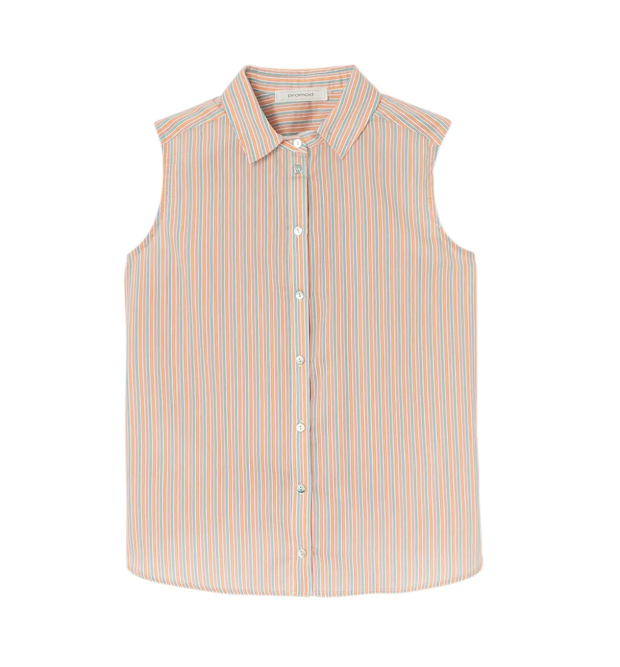 Promod Chemise rayée sans manches - Rayures multicolores Rayuresmulticolores Cheap