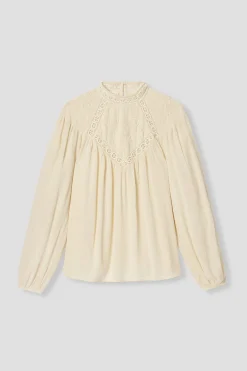 Promod Chemisier brodé Femme - Ecru Best Sale