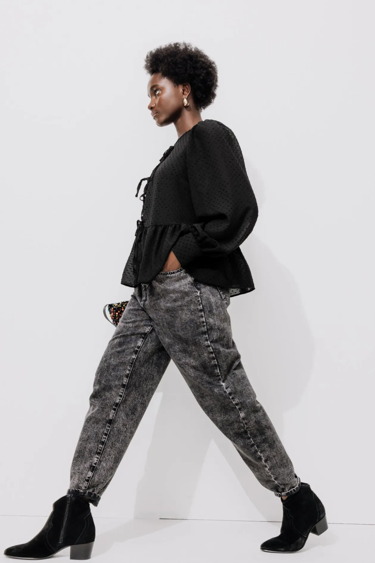 Promod Chemisier plumetis noué Femme - Noir Online