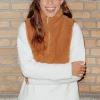 Promod Col amovible en moumoute Femme - Camel Online
