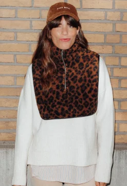 Promod Col amovible moumoute léopard - Imprimé camel Imprimécamel Fashion