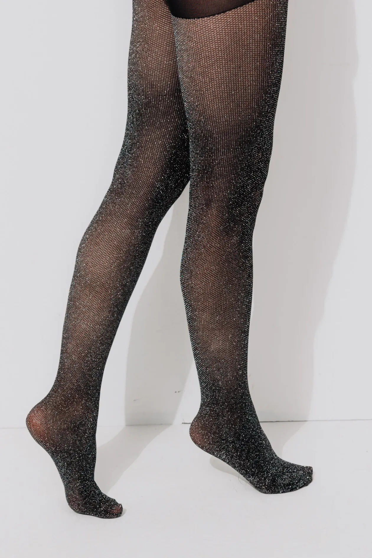 Promod Collants à paillettes Femme - Noir Shop