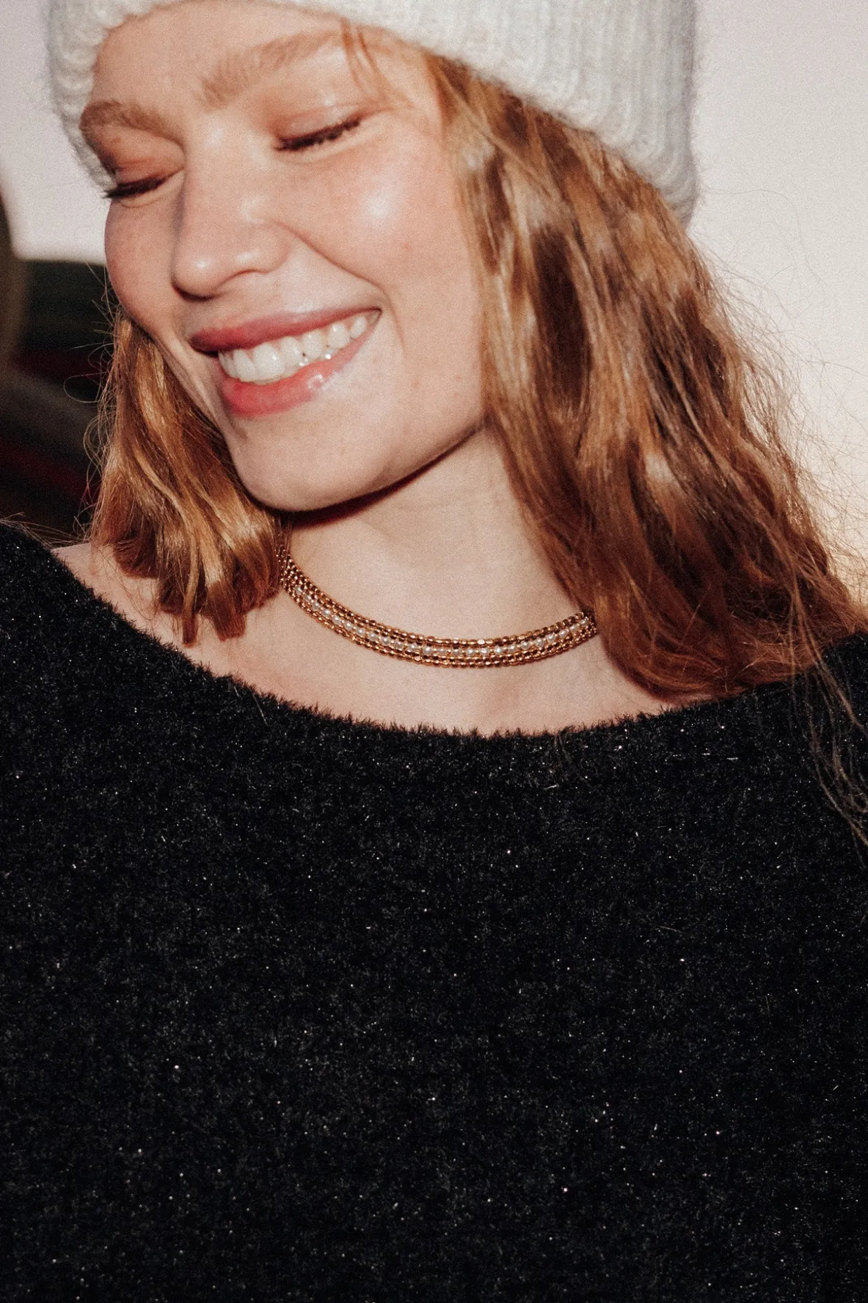Promod Collier choker perlé Femme - Coloration dorée Colorationdorée Best Sale