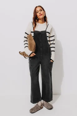 Promod Combinaison-pantalon en jean - Noir Cheap