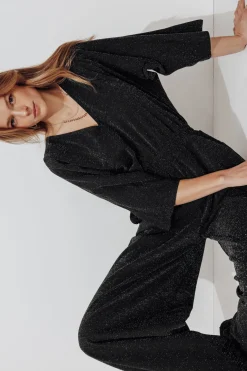 Promod Combi-pantalon à paillettes - Noir Clearance