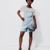 Promod Combi-short en jean Femme - Jean très clair Jeantrèsclair Shop