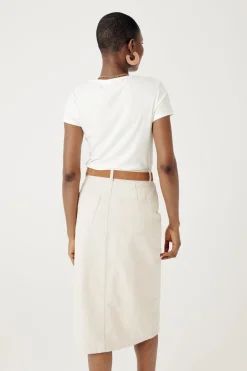 Promod Crop top côtelé Femme - Ecru Flash Sale