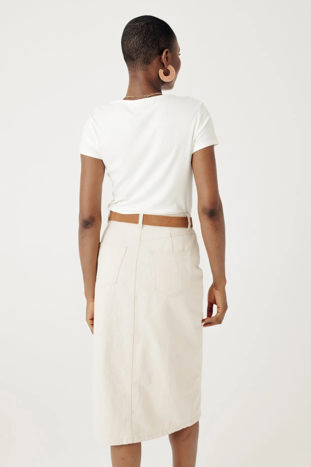 Promod Crop top côtelé Femme - Ecru Flash Sale
