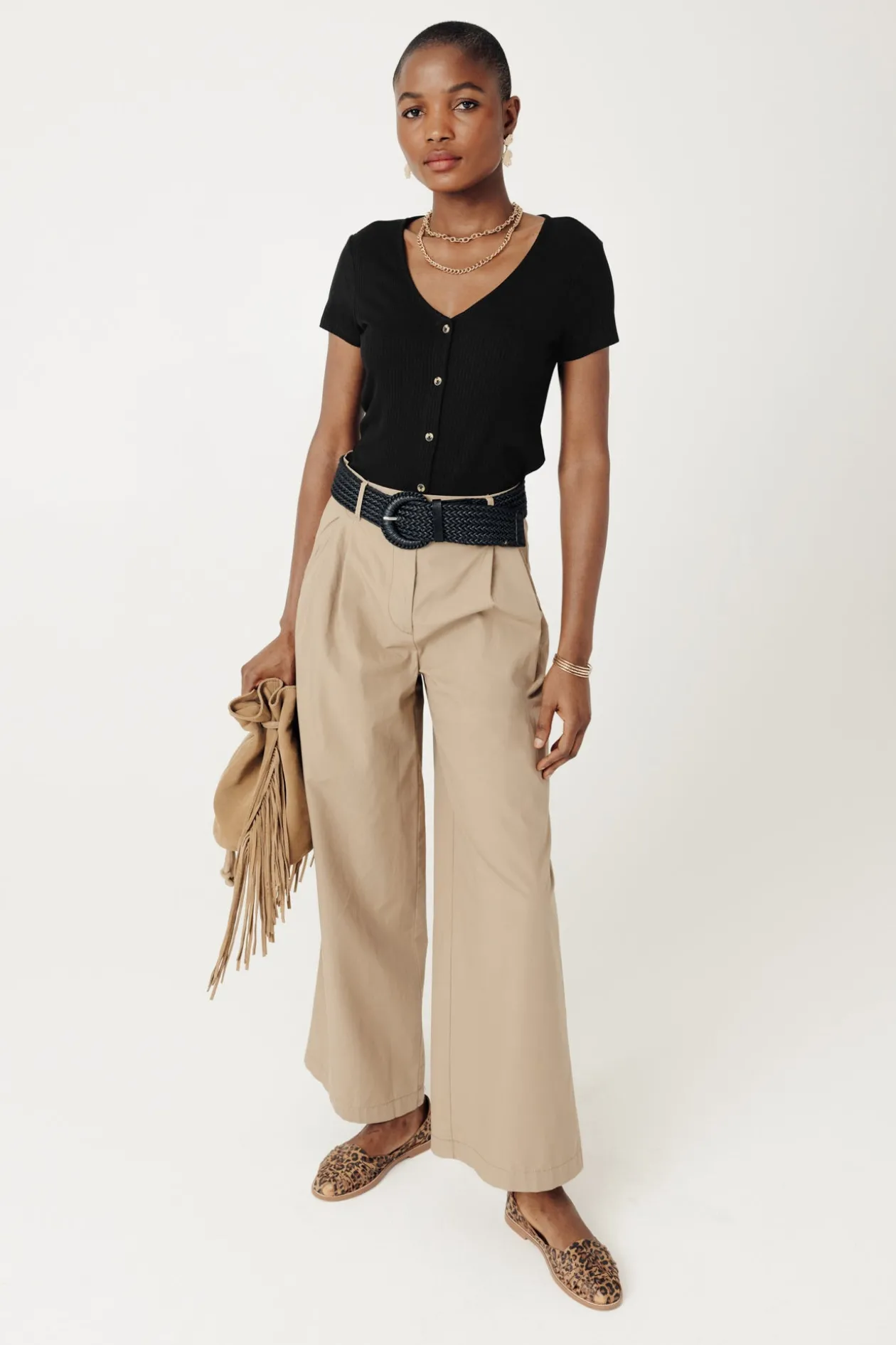 Promod Crop top côtelé Femme - Noir Store
