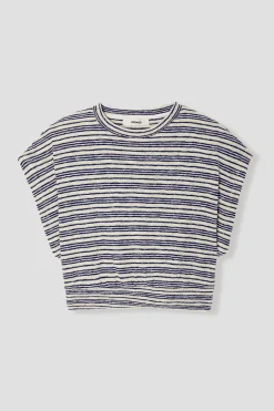 Promod Crop top rayé Femme - Rayé bleu Rayébleu Shop