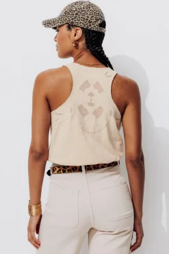 Promod Débardeur brodé dos Femme - Sable Cheap