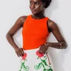 Promod Débardeur côtelé uni Femme - Orange Store