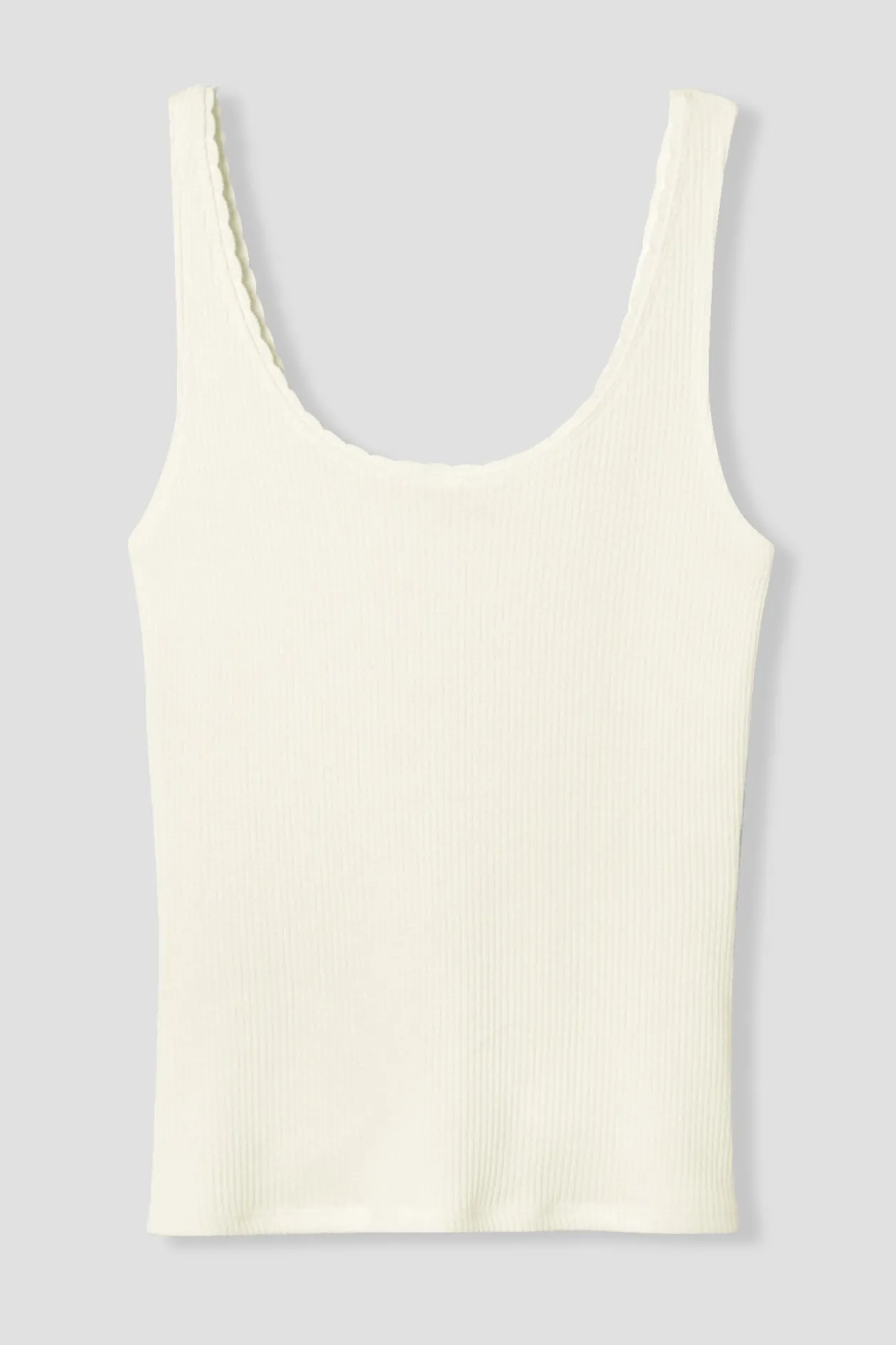 Promod Débardeur côtelé uni Femme - Blanc Cheap