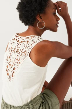 Promod Débardeur dos en crochet Femme - Ecru Outlet