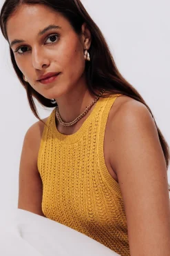 Promod Débardeur en crochet Femme - Ocre Best