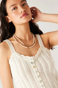 Promod Débardeur en crochet Femme - Ecru Discount