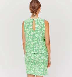 Promod Débardeur en jersey jacquard - Imprimé vert Imprimévert Flash Sale
