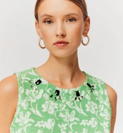 Promod Débardeur en jersey jacquard - Imprimé vert Imprimévert Flash Sale