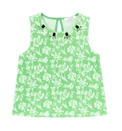 Promod Débardeur en jersey jacquard - Imprimé vert Imprimévert Flash Sale