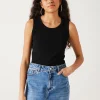 Promod Débardeur marcel côtelé Femme - Noir Shop