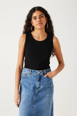 Promod Débardeur marcel côtelé Femme - Noir Flash Sale