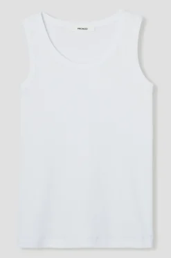 Promod Débardeur marcel côtelé Femme - Blanc Store