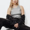 Promod Débardeur pailleté Femme - Gris clair Grisclair Outlet