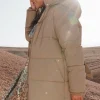 Promod Doudoune longue ceinturée - Camel New
