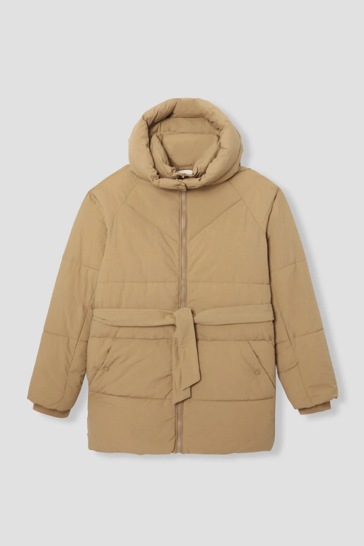 Promod Doudoune longue ceinturée - Camel New