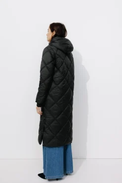 Promod Doudoune longue unie Femme - Noir Sale
